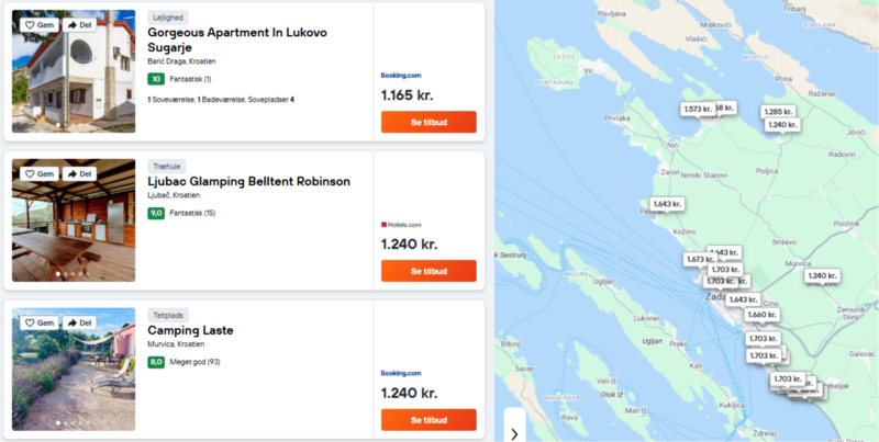 Bo godt i den Kroatiske skærgård fra 583 DKK
