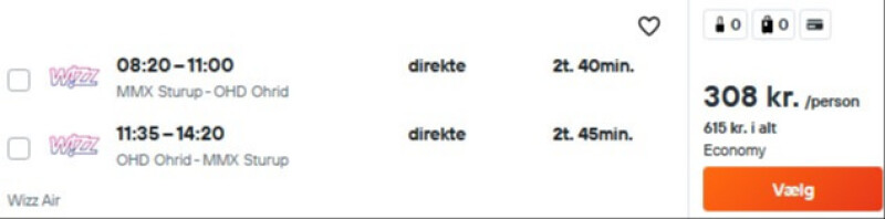 Flyv direkte til Ohrid fra Malmø fra 308 DKK