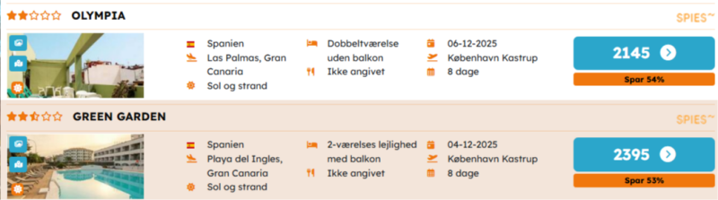 Book din billige vinterferie med Spies