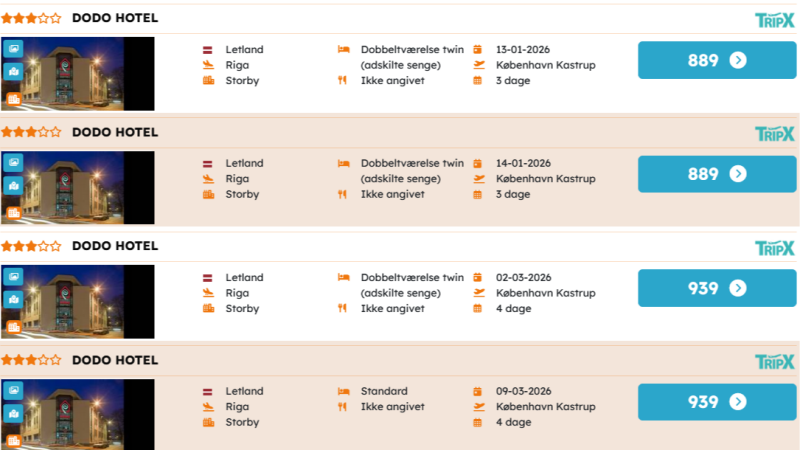 Book din ferie i Riga