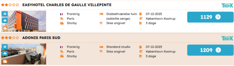 Book billig juleshopping tur til Paris