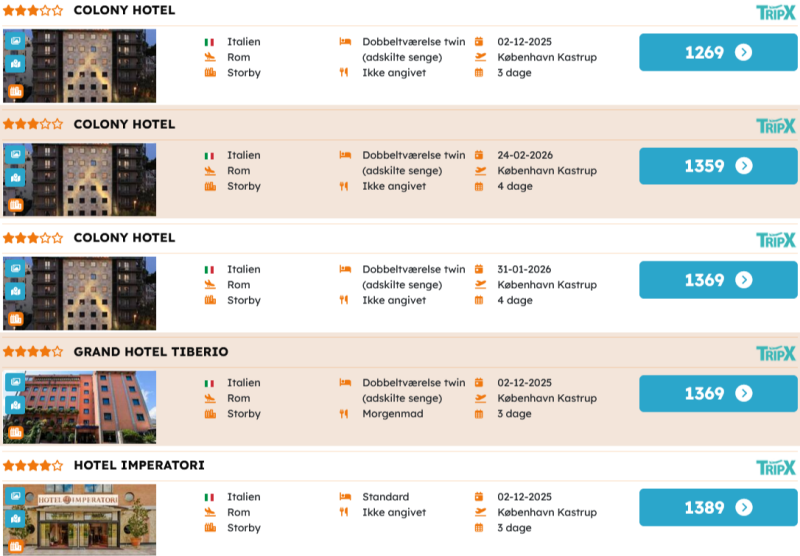 Book dit weekendophold i Rom