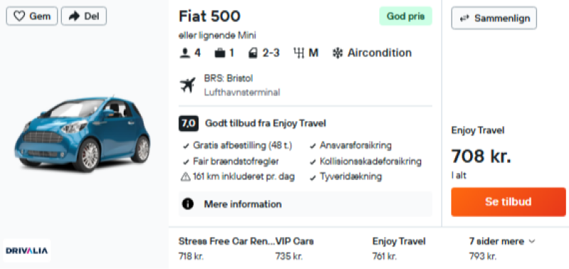 Billig billeje i Bristol