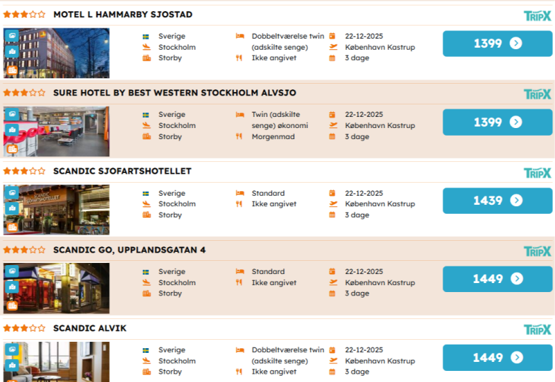 Book din weekend eller miniferie i Stockholm