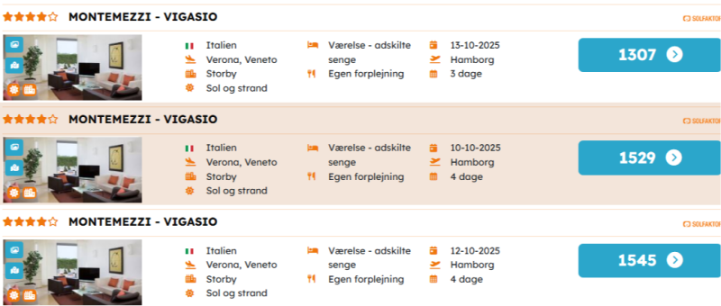 Efterårsferie i Verona fra 1307 DKK