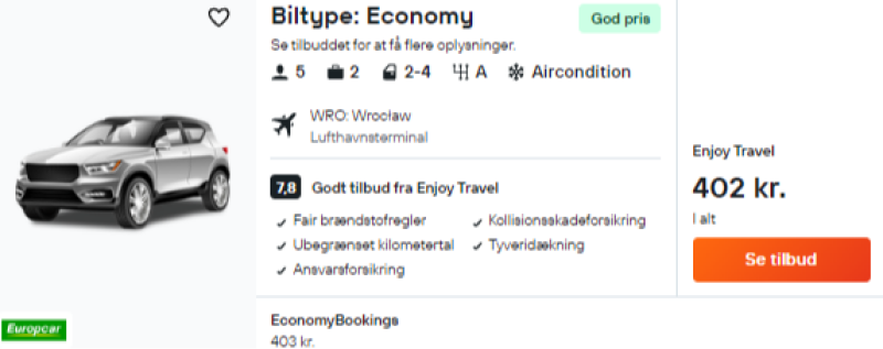 Lej bil i Wroclaw