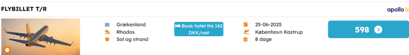Book billige fly til Rhodos