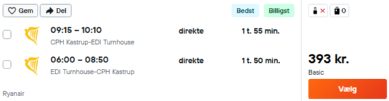 Flyv til Edinburgh med Ryanair for 393 DKK
