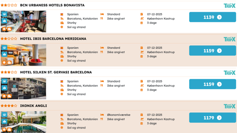 Kom på billig juleferie i Barcelona