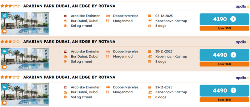 Book din luksusferie hos Apollo