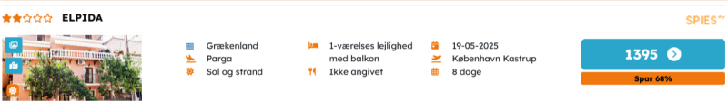 Book ferie til Parga fra 1395 DKK