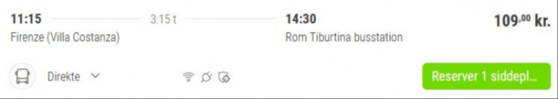 Tag bussen til Rom