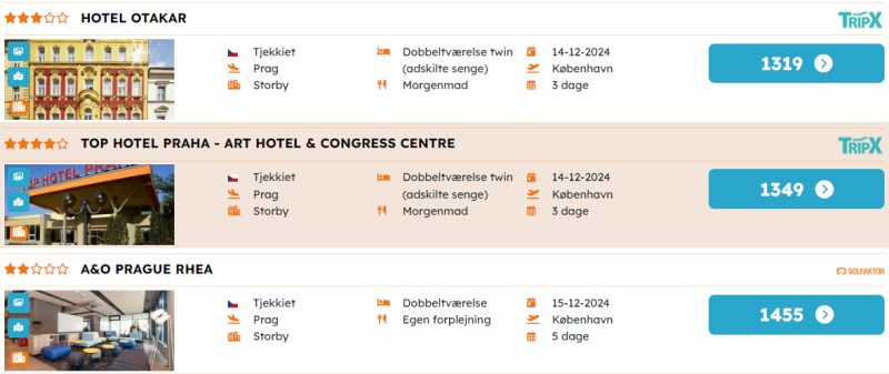 Book din juleferie i Prag