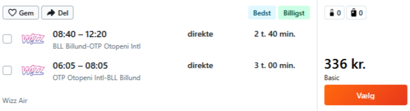 Flyv til Bucharest for kun 336 DKK