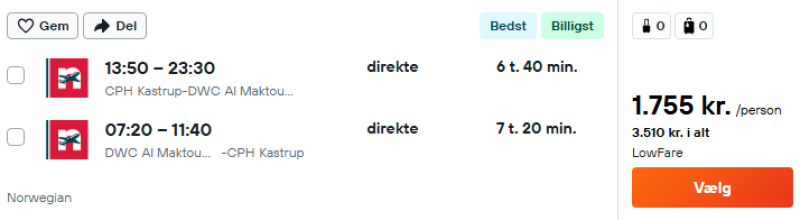 Flyv til Dubai til lavpris