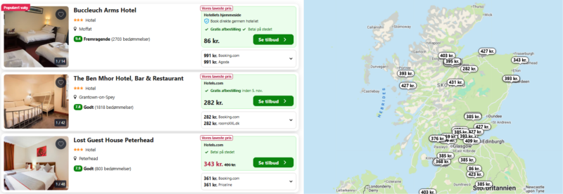 Find gode overnatningsmuligheder til dit roadtrip