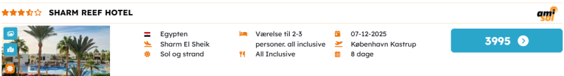 Book all inclusive ferie med Amisol fra 3995 DKK