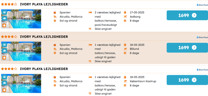 Book billig 4* charterferie til Mallorca