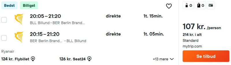 Book din flybillet til Berlin hos Ryanair for bare 107 DKK