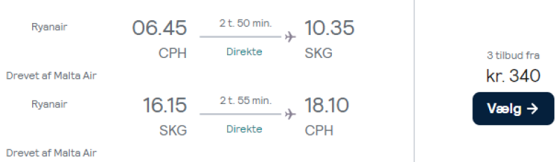 Flyv til Thessaloniki for kun 340 DKK