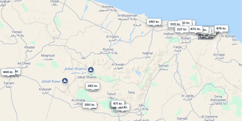 Find overnatning i Oman på Kayak