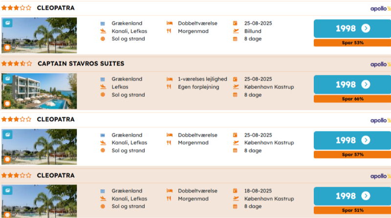 Book din græske ø ferie for bare 1998 DKK