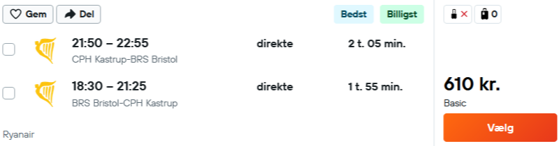 Billige flybilletter til Bristol