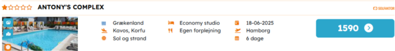 Book jeres rejse til Korfu