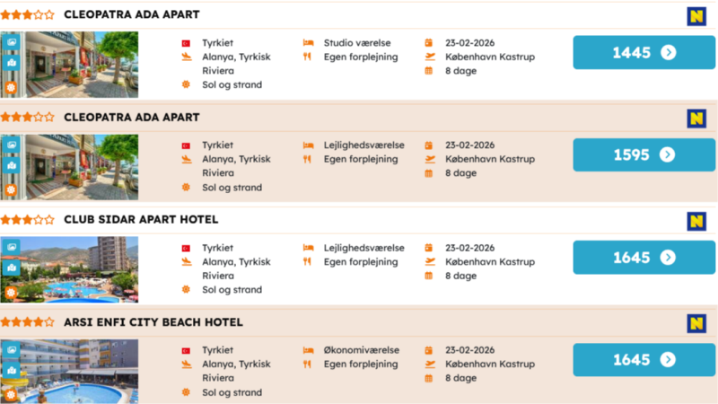 Book din ferie i Tyrkiet fra 1445 DKK