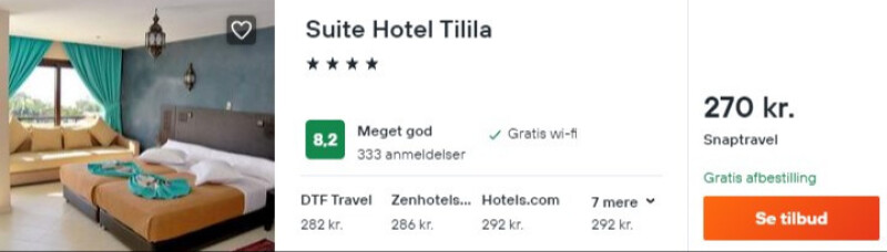 Bo 4* i Agadir fra 135 per person per nat