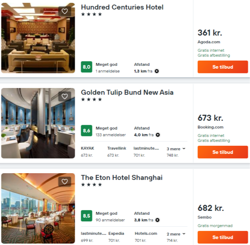 Find et godt hotel i Shanghai