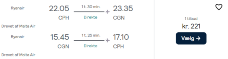 Flyv til Køln for bare 221 DKK
