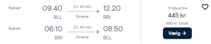 Flyv til Bari fra 445 DKK