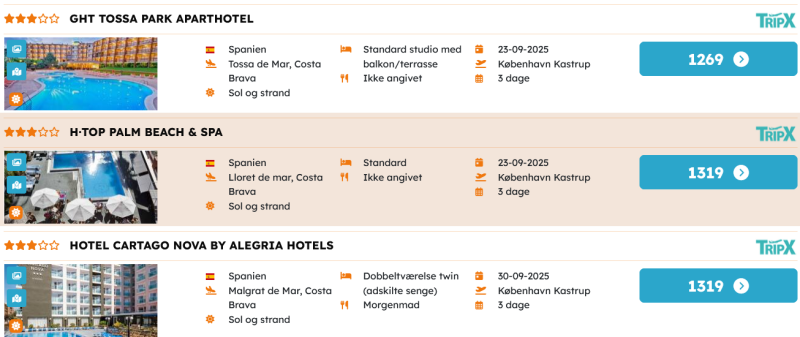 Book din ferie i Spanien