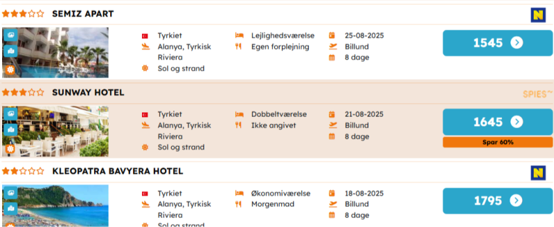 Book din ferie i Tyrkiet fra 1545 DKK