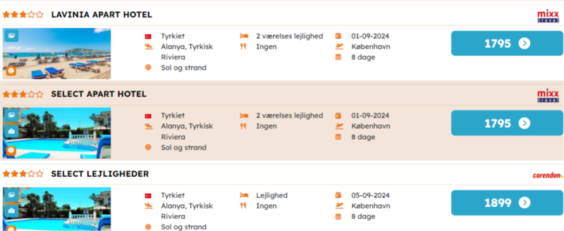 Book din ferie i Tyrkiet fra 1795 DKK