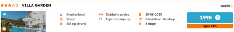 Book ferie til Parga fra 1998 DKK