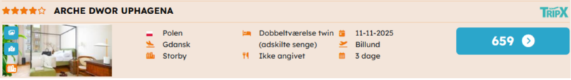 Book billig sensommerferie til Gdansk