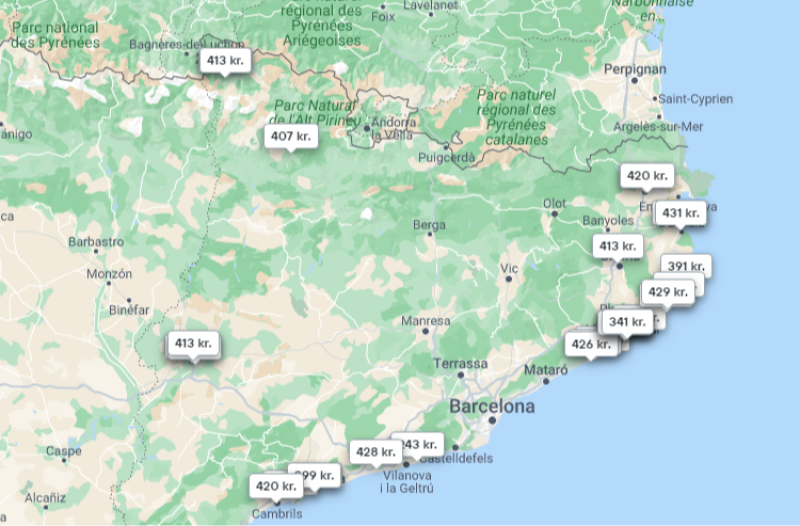 Overnat fra 122 per person per nat i Catalonien