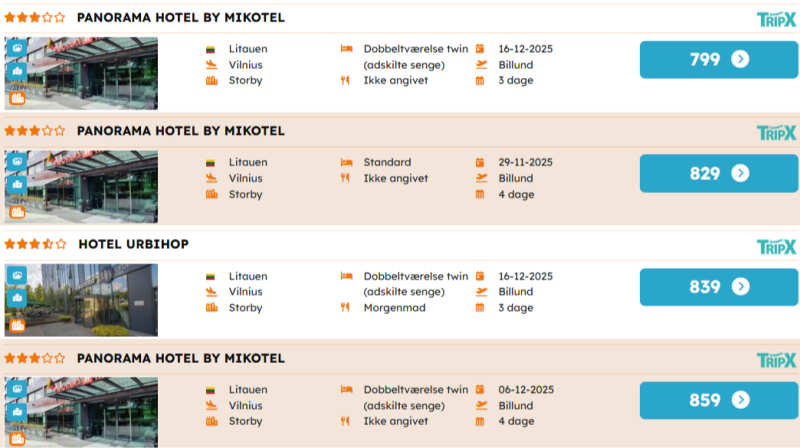 Book din juleferie til Vilnius