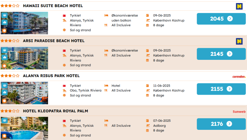 Book all inclusive ferie til skarpe priser