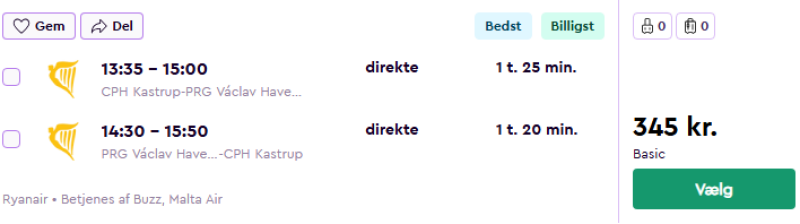 Book billige flybilletter til Prag