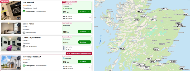 Find gode overnatningsmuligheder til dit roadtrip