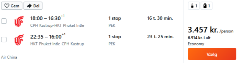 Billige flybilletter til Phuket