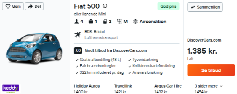Billig billeje i Bristol