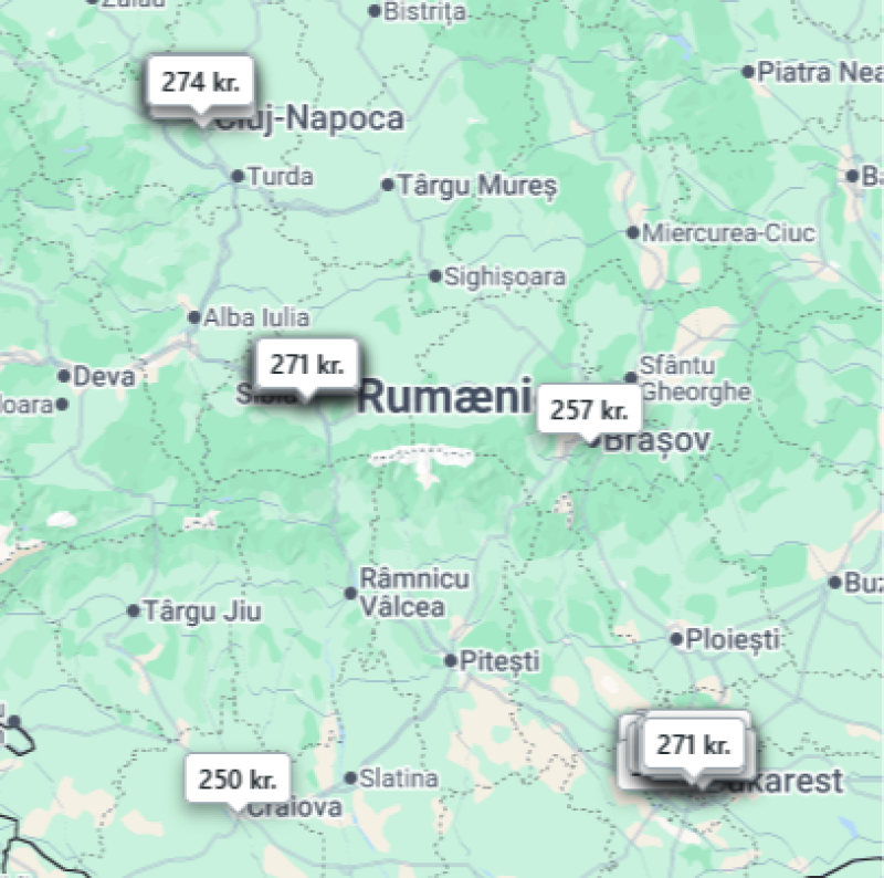 Overnatningsmuligheder i Karpaterne og Transsylvanien