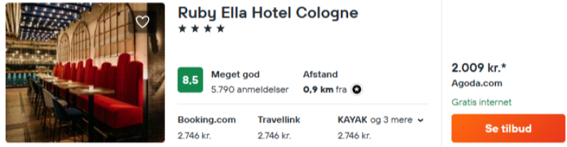 Bo på fremragende 4* hotel centralt i Køln