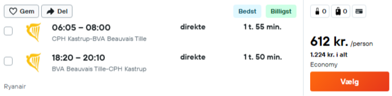 Find billige flybilletter til Paris
