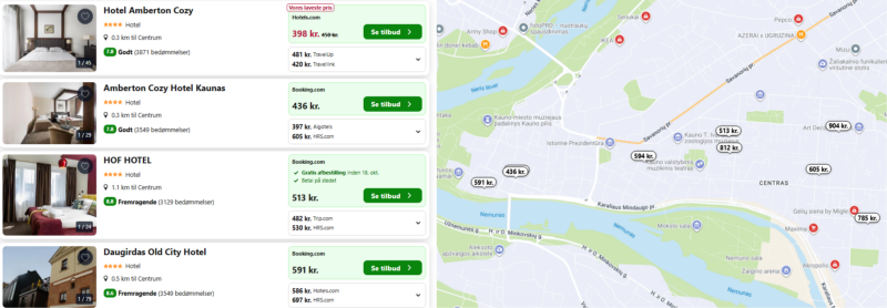 Find billige hoteller i Kaunas