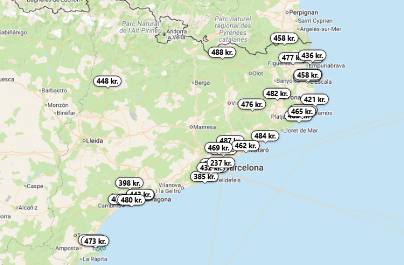 Overnat fra 119 per person per nat i Catalonien